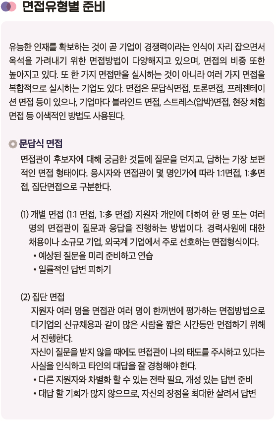 입사면접 요령